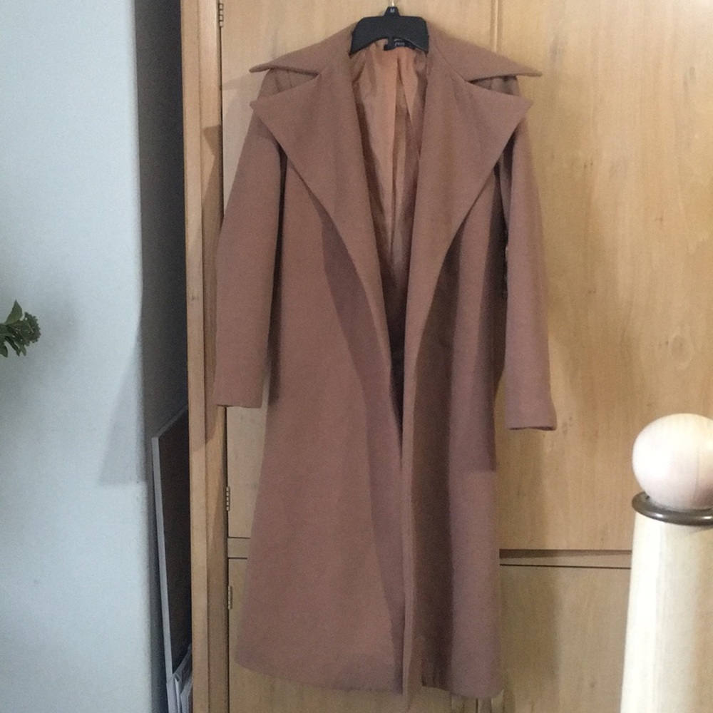 Boohoo camel coat
